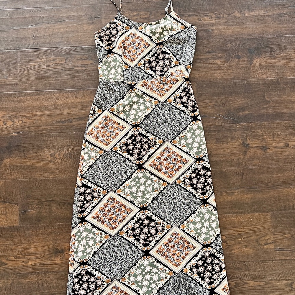 CIDER Floral Patchwork Dress